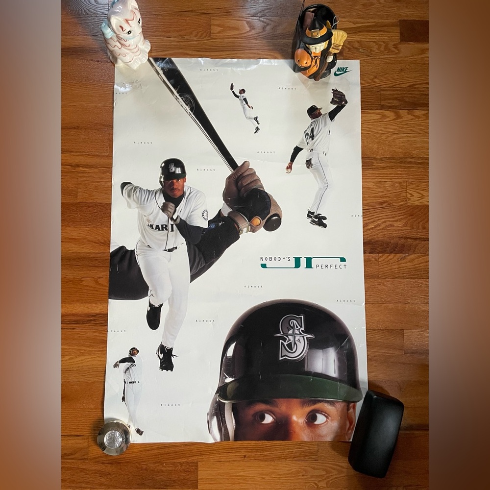 RARE Nike Ken Griffey Jr. Nobody's Perfect Poster Seattle Mariners 94 AUTHENTIC
